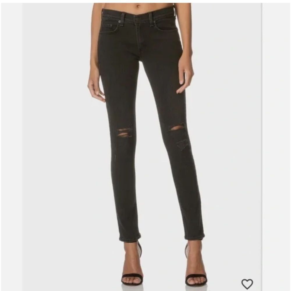 Rag & bone jeans women’s stretch skinny jeans rock w holes w1502k302